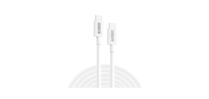 Urban Factory CAB02UF câble USB USB 3.2 Gen 1 (3.1 Gen 1) 2 m USB C 5 Gbit/s Blanc