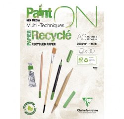 PaintON Recyclé bloc collé 30F A3 250g