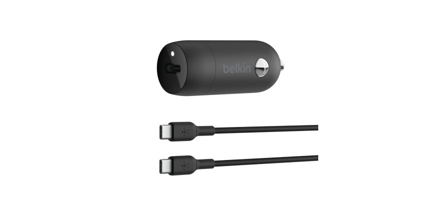 Belkin CCA004bt1MBK-B6 Ordinateur portable, Smartphone, Tablette Noir Allume-cigare Charge rapide Intérieure