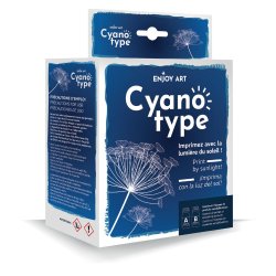 Kit pour tirage CYANOTYPE incluant 2 flacons de préparation - sur papier ou tissu