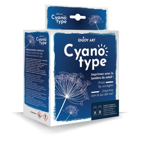Kit pour tirage CYANOTYPE incluant 2 flacons de préparation - sur papier ou tissu