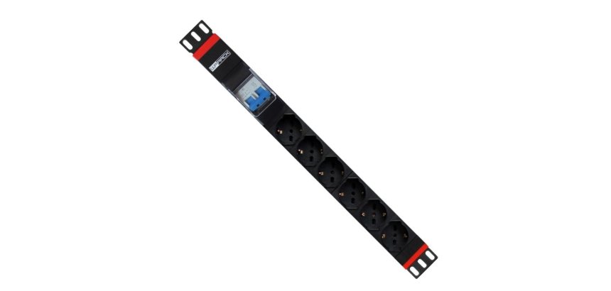 WP WPN-PDU-G02-06 power distribution unit (PDU) 6 AC outlet(s) 1U Black, Red