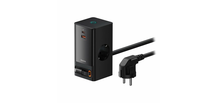 Baseus PowerCombo Universal Negro Corriente alterna Carga rápida Interior