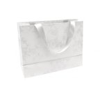 Prem. Blanc, sac shop 32x13x24,5 Fleurs - Blanc