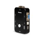 Hamlet KVM Smart Control Switch a 3 porte usb con 2 set di cavi KVM inclusi