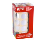 Gommette metallisee apli kids ronde diametre 20mm coloris   argent rouleau 1770 unites
