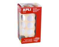 Gommette metallisee apli kids ronde diametre 20mm coloris   argent rouleau 1770 unites