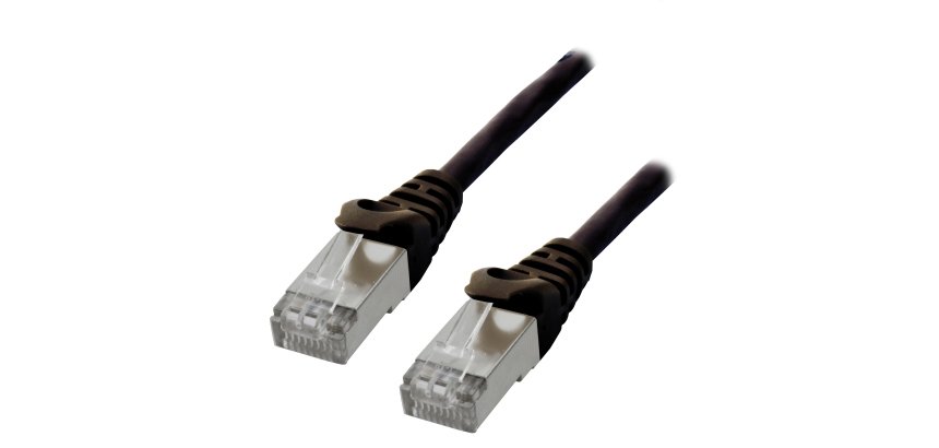 MCL IC5K99A06ASH05N câble de réseau Noir 0,5 m Cat6a S/FTP (S-STP)