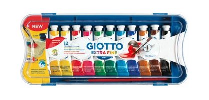 Giotto Scatola 12 Tubi Tempera 12Ml
