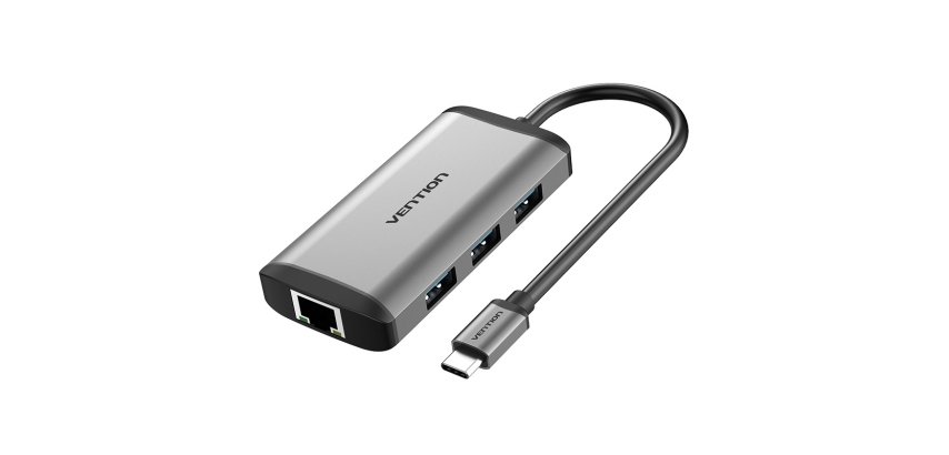 Vention Docking USB Tipo-C CNCHB/ 1xHDMI/ 3xUSB/ 1xUSB Tipo-C PD/ 1xRJ45/ Gris