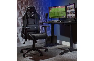 X Rocker 2023027 Video Game Chair PC Gaming Chair Padded Seat Black