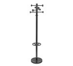 Porte-manteaux maulgrando acier couronne diam. 37,5cm 16 crochets hauteur 1,75m socle diam. 36,5cm coloris noir