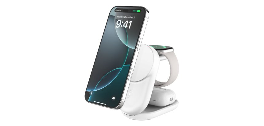 Belkin Qi2 Fitness tracker, Casques, Smartphone, Smartwatch Blanc USB Recharge sans fil Charge rapide Intérieure