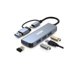 Urban Factory MHC35UF station d'accueil Avec fil USB 3.2 Gen 1 (3.1 Gen 1) Type-A Gris