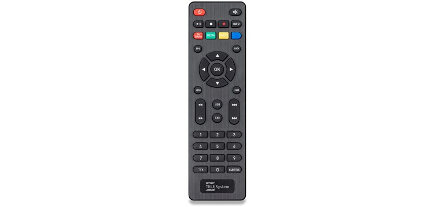 TELE System 58035006 telecomando IR Wireless Sintonizzatore TV Pulsanti