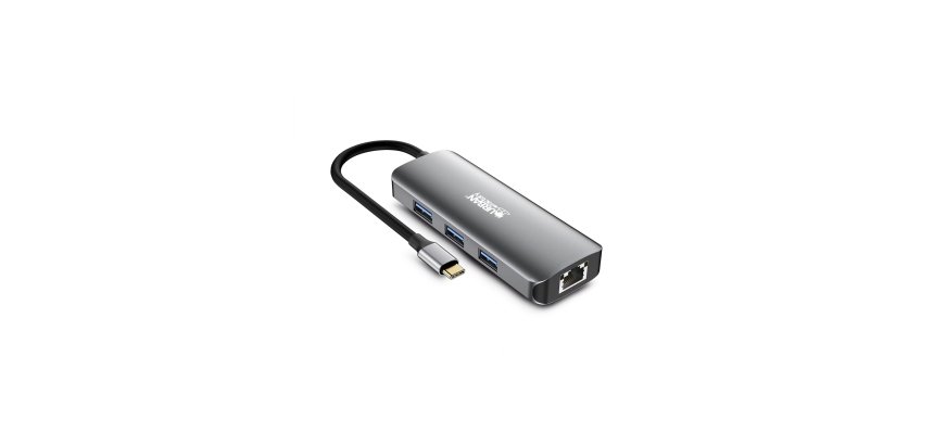 Urban Factory MHC55UF station d'accueil Avec fil USB 3.2 Gen 1 (3.1 Gen 1) Type-C Gris
