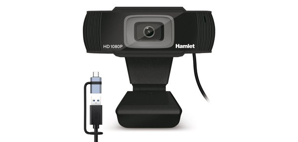 Hamlet HWCAM1080-CX webcam 2 MP 1920 x 1080 Pixel USB Nero