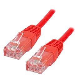 MCL Cable RJ45 Cat5E 0.5 m Red câble de réseau Rouge 0,5 m U/UTP (UTP)