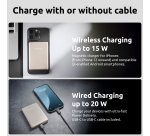 Intenso MW10000 Magnetic Power Bank 10000 mAh – MagSafe Compatible, 15W Wireless Charging, 20W USB-C PD, For iPhone & Android – Tested in Germany – Champagne