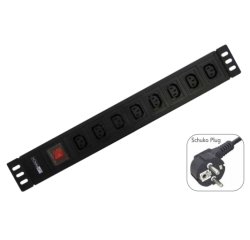 WP WPN-PDU-G05-08 prolunghe e multiple 2 m 8 presa(e) AC Nero