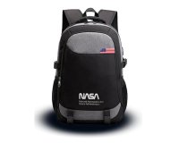 Mochila para portátil 15,6" NASA BAG02 City backpack Negro, Gris Oxford