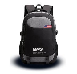 Mochila para portátil 15,6" NASA BAG02 City backpack Negro, Gris Oxford