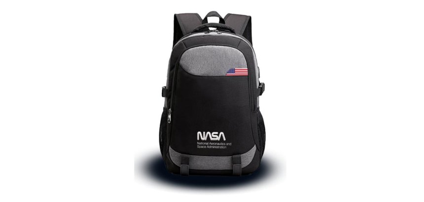 Mochila para portátil 15,6" NASA BAG02 City backpack Negro, Gris Oxford