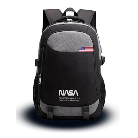 Mochila para portátil 15,6" NASA BAG02 City backpack Negro, Gris Oxford