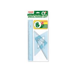 Set disegno per mancini - riga 30cm - squadre 45/60gradi  - Arda