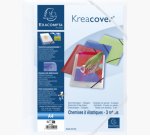 Chemise à élastiques 3 rabats polypropylène opaque Krea Cover - A4 - Blanc