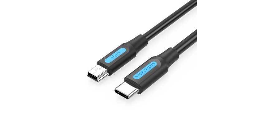 Vention Cable USB 2.0 Tipo-C COWBF/ USB Tipo-C Macho - MiniUSB Macho/ 1m/ Negro