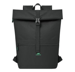 Rivacase Gremio zaino City backpack Nero Poliestere, Polietilene tereftalato riciclato (rPET)