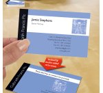 Carte visite avery impression jet d'encre recto verso 260g/m2 85x54mm bords lisses blanc mat pochette 80 unités