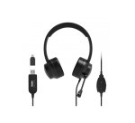 Port Designs 901605 casque Avec fil Arceau USB Type-A Noir