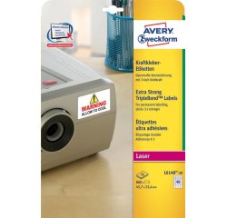 Avery L6140-20 self-adhesive label Rounded rectangle Permanent White 800 pc(s)