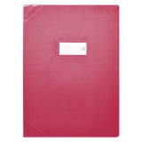 Protège-cahier 24x32cm Strong Line opaque 15/100° + renforcés (30/100°). Coloris rose