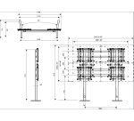 ITB Piantana Videowall 2×2 139,7 cm (55") Pavimento Nero