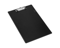 Porte-bloc wonday a pince pvc format a4+ standard avec      porte-stylo coloris noir
