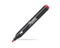 Marqueur sharpie creatif pointe ogive trait 2,5mm      encre acrylique coloris rouge
