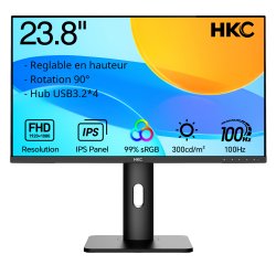 MCL Moniteur 23,8" IPS QHD, VGA + HDMI + DP + Audio + 4 * HDMI 3.2 + SPK