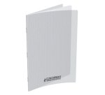 Cahier piqué conquérant classique couverture polypropylène rigide transparente a5+ 17x22cm 96 pages 90g séyès incolore