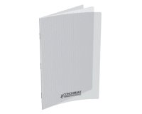 Cahier piqué conquérant classique couverture polypropylène rigide transparente a5+ 17x22cm 96 pages 90g séyès incolore