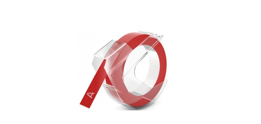 DYMO Ruban d'estampage 3D, 9 mm x 3 m, rouge