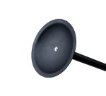 Porte-manteaux maulaura 4 pateres acier laque et hetre  hauteur 180cm coloris noir