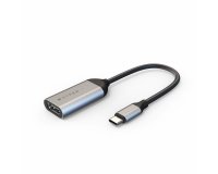 HYPER HD425A adaptador de cable de vídeo USB Tipo C HDMI Acero inoxidable