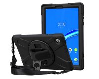 DLH Coque renforcee avec bandouliere, poignee rotative et pied support pour Lenovo Tab M10 FHD Plus gen2 10.3" (ZA5V, ZA5T, ZA5W, TB-X606, TB-X606F..)