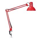 Luminaire bureau maulstudy surpince tete et bras metal      hauteur 44cm bras 35cm tete   diam. 17cm coloris rouge