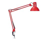 Luminaire bureau maulstudy surpince tete et bras metal      hauteur 44cm bras 35cm tete   diam. 17cm coloris rouge