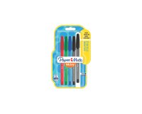 Balpen Paper Mate Inkjoy 100ST met dop fijne punt 0,7 mm - Verpakking van 5