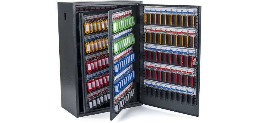 Armoire à clés Deluxe, pour 300 clés, gris foncé